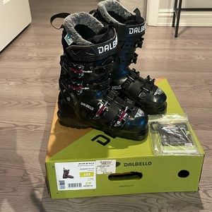 Dalbello DS AX 80 W LS Black/Opal Ruby Ski Boots Size 22.5